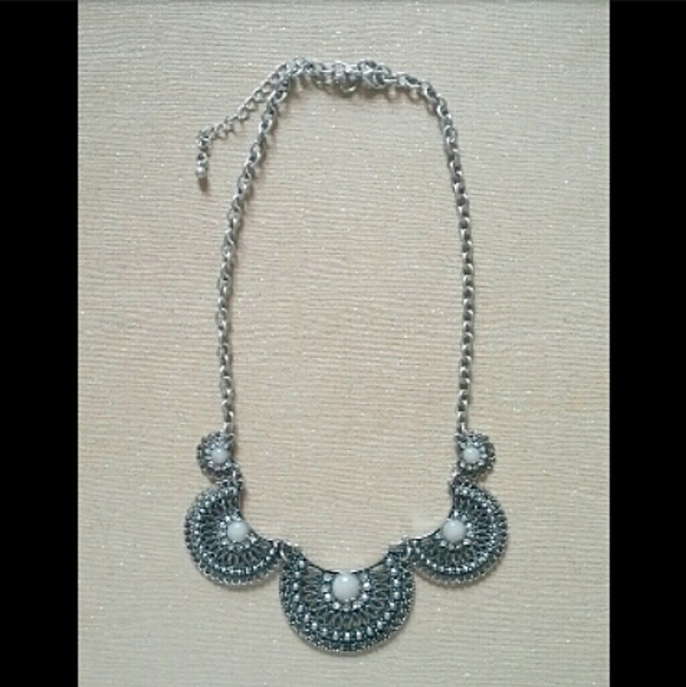 Medallion statement necklace
